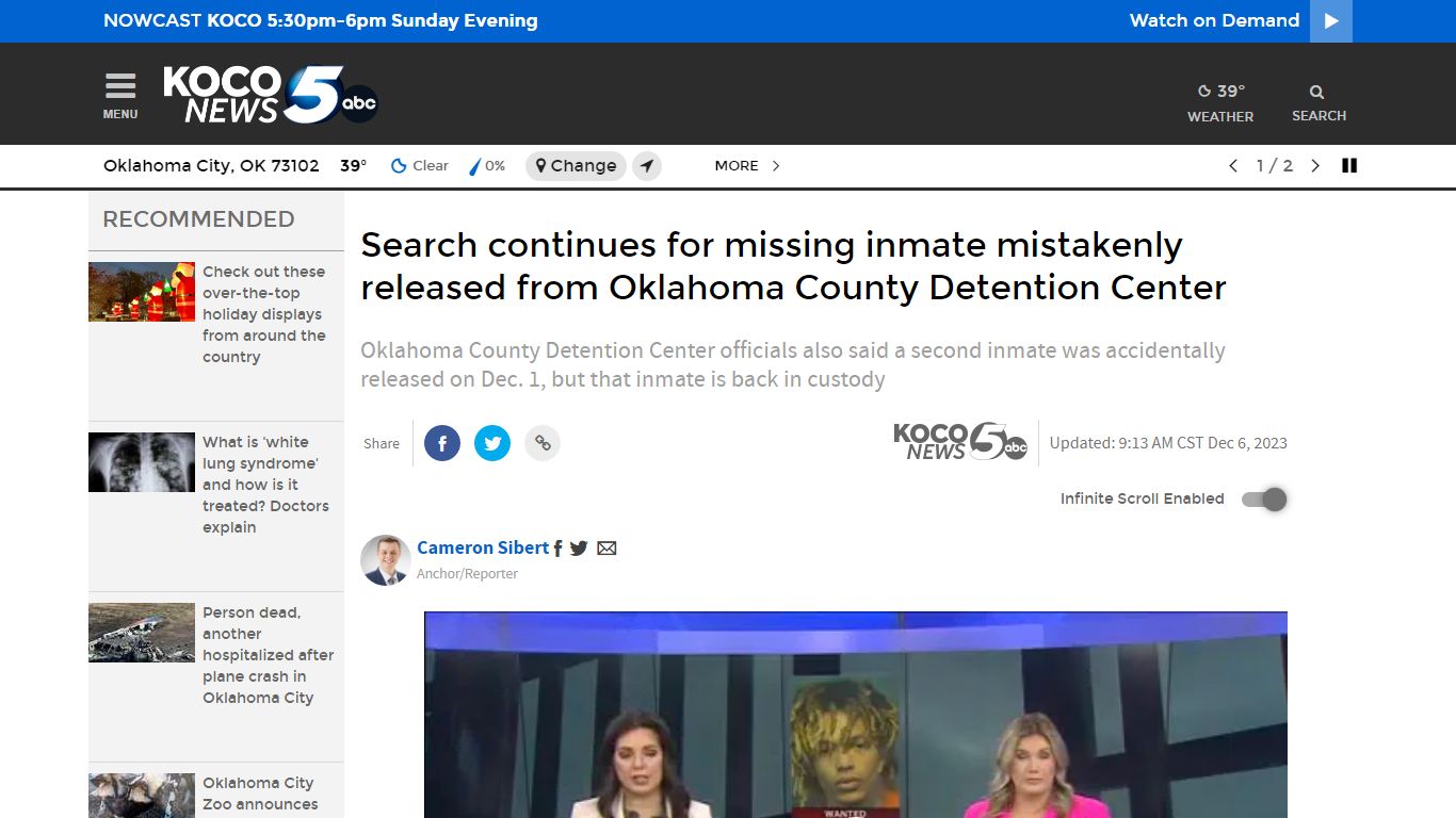 Oklahoma County jail mistakenly releases wrong inmate - KOCO 5 News